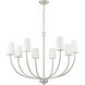 Kandor 8 Light 38 inch Brushed Nickel Chandelier Ceiling Light